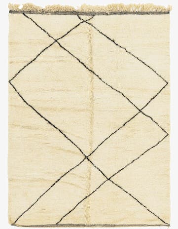 6' 5 x 9' 3 Hand Knotted Moroccan Wool Rug