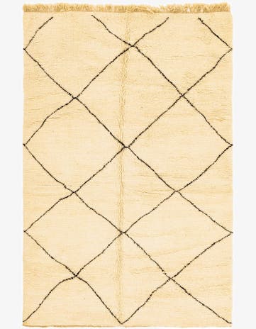 6' 4 x 10' Hand Knotted Moroccan Wool Rug
