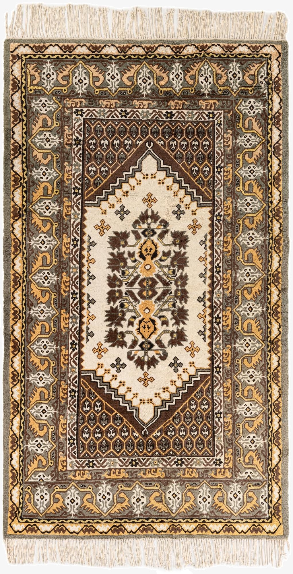 5' x 8' 9  Hand Knotted Moroccan Wool Rug