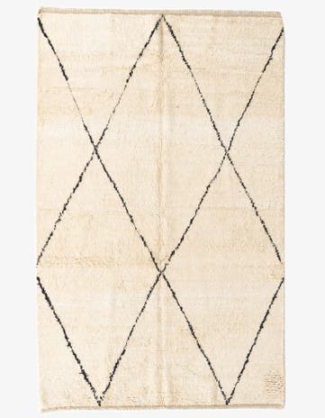 5' 2 x 8' 3 Hand Knotted Moroccan Wool Rug
