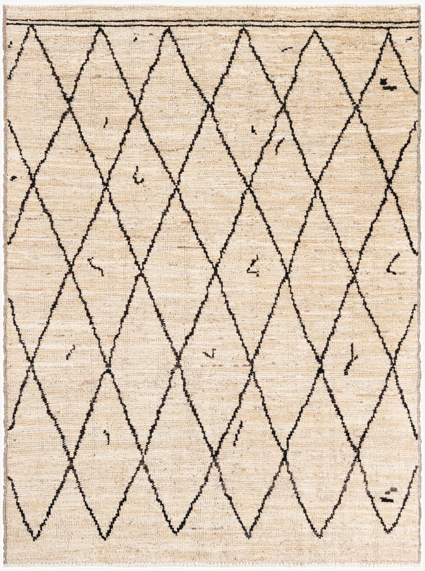 5' 2 x 7'  Hand Knotted Moroccan Wool Rug