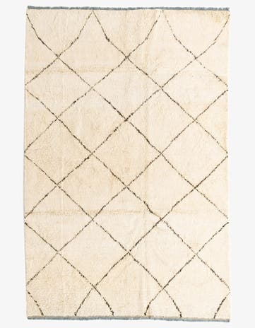 6' x 9' Hand Knotted Moroccan Wool Rug