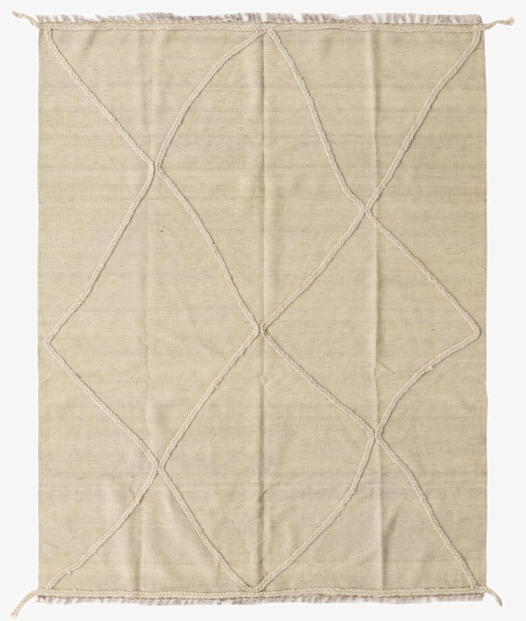 5' x 6' 4  Hand Knotted Moroccan Wool Rug