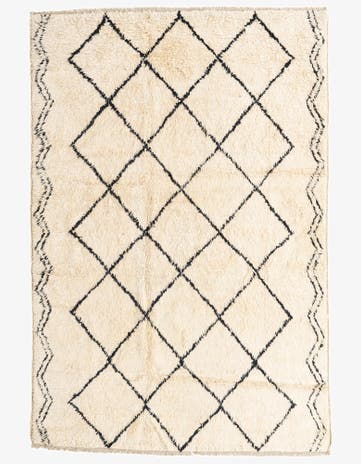 6' x 9' Hand Knotted Moroccan Wool Rug