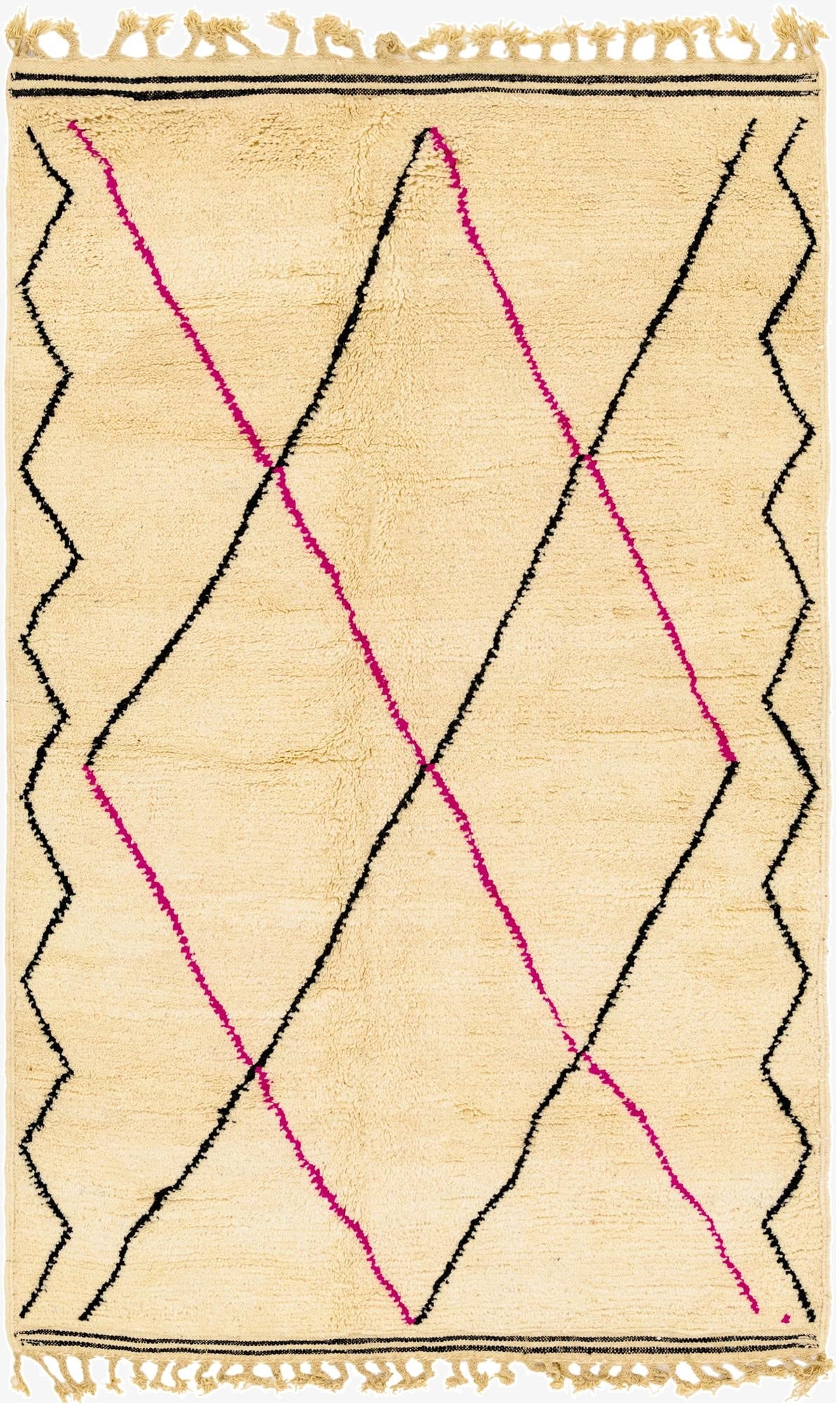 5' x 8' 8  Hand Knotted Moroccan Wool Rug