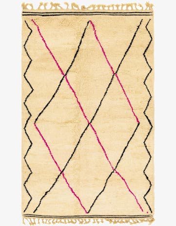 5' x 8' 8 Hand Knotted Moroccan Wool Rug