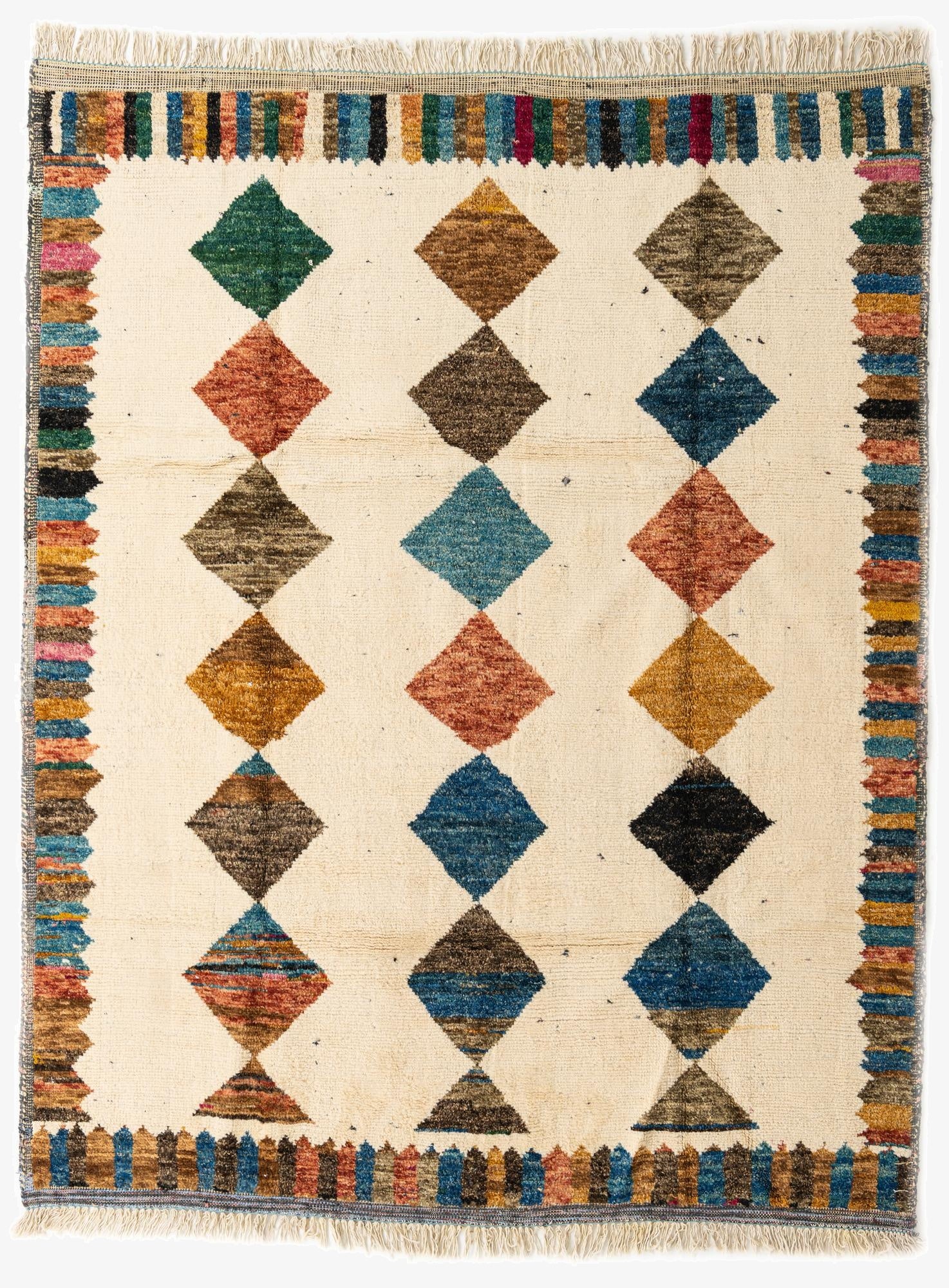 8' x 10' 2  Hand Knotted Moroccan Wool Rug