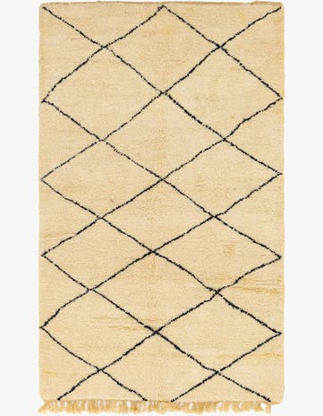 5' 2 x 8' 6 Hand Knotted Moroccan Wool Rug