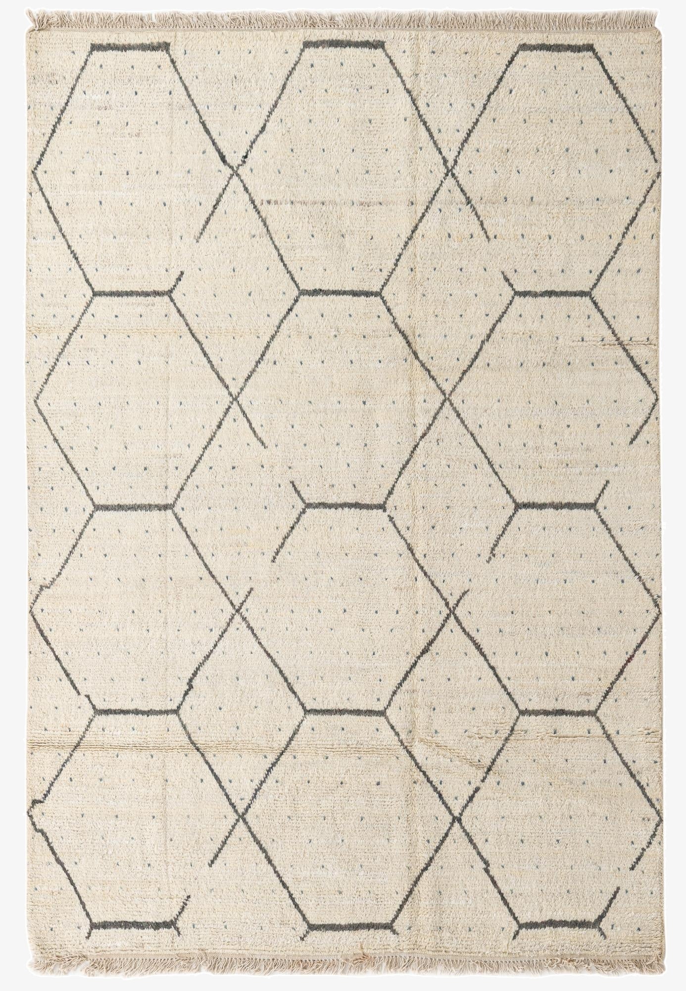 Primary image 6' 1 x 9'  Hand Knotted Moroccan Wool Rug