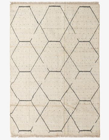6' 1 x 9' Hand Knotted Moroccan Wool Rug