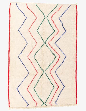 5' 5 x 8' Hand Knotted Moroccan Wool Rug