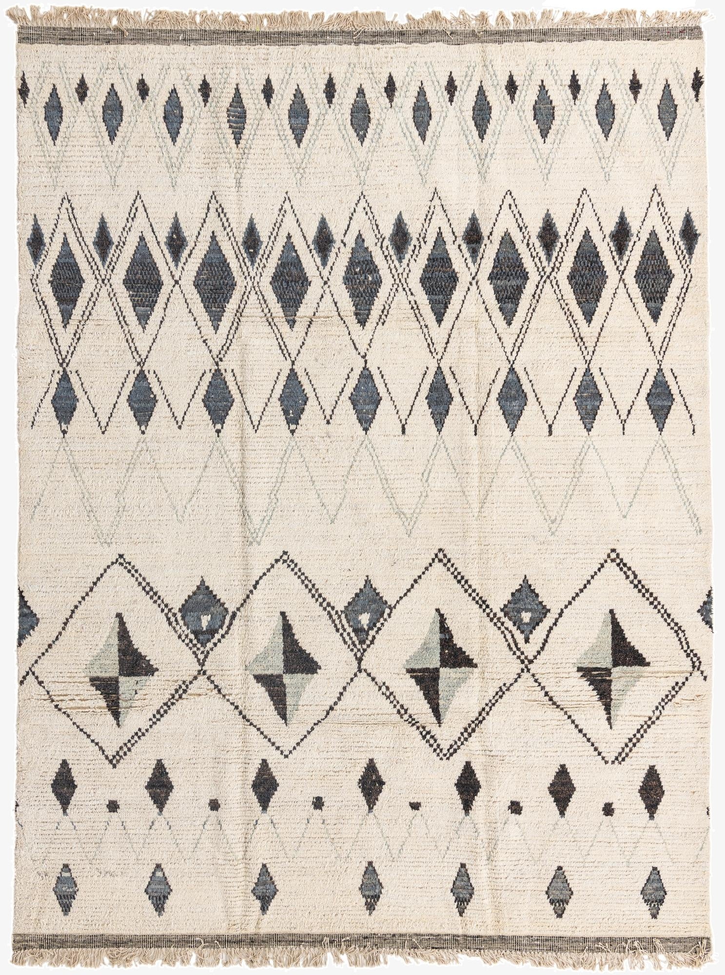 8' x 10' 9  Hand Knotted Moroccan Wool Rug