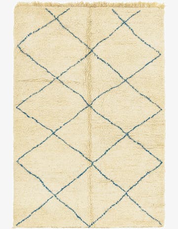 6' 6 x 10' 2 Hand Knotted Moroccan Wool Rug