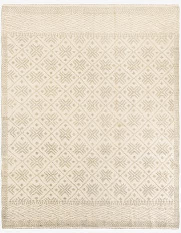 7' 10 x 9' 10 Hand Knotted Moroccan Wool Rug