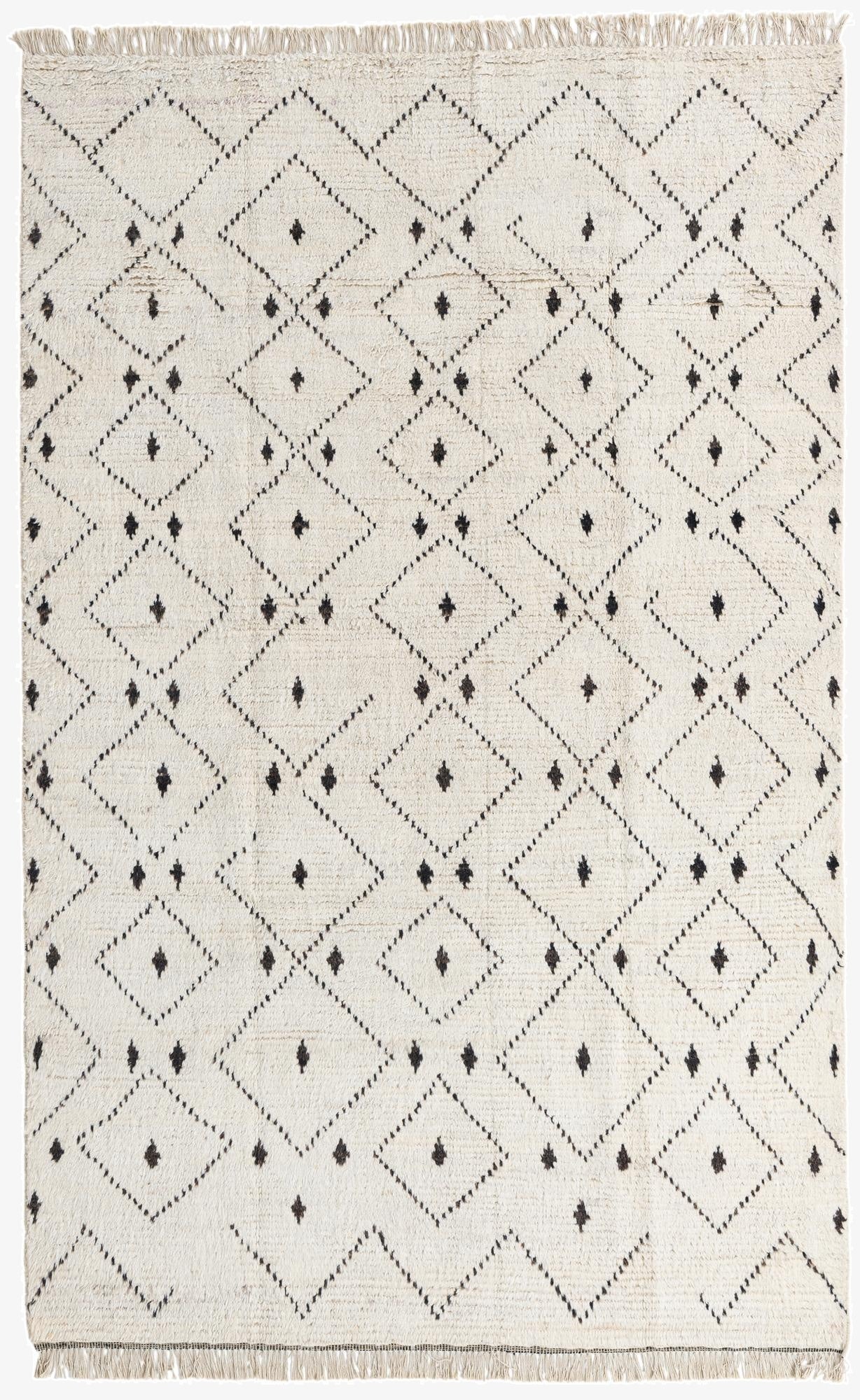 6' x 9' 6  Hand Knotted Moroccan Wool Rug