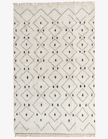 6' x 9' 6 Hand Knotted Moroccan Wool Rug