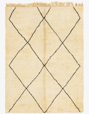 6' 6 x 9' 7 Hand Knotted Moroccan Wool Rug