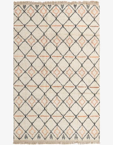 5' 10 x 9' 5 Hand Knotted Moroccan Wool Rug