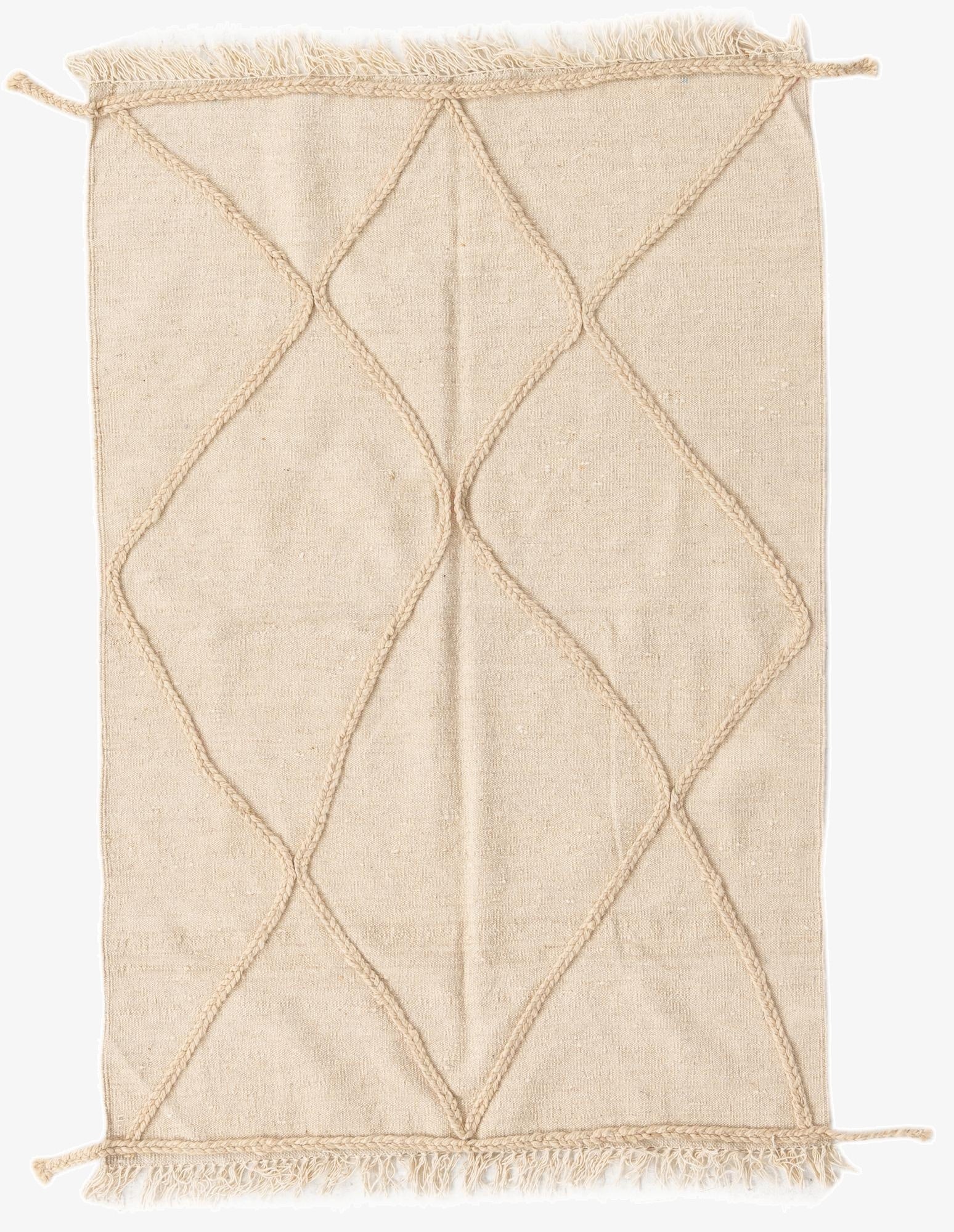 3' 6 x 5' 2  Hand Knotted Moroccan Wool Rug