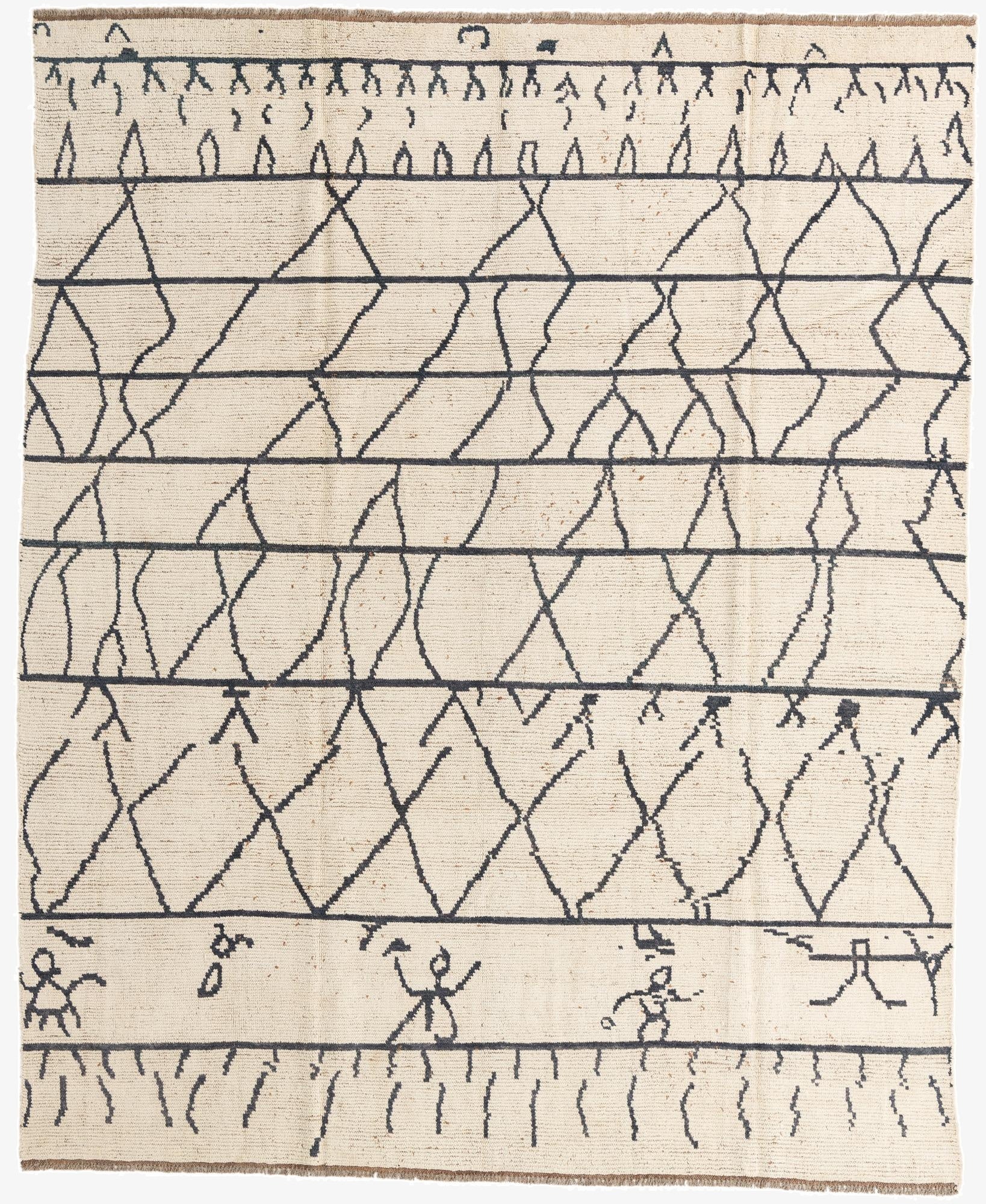 8' 4 x 10' 1  Hand Knotted Moroccan Wool Rug