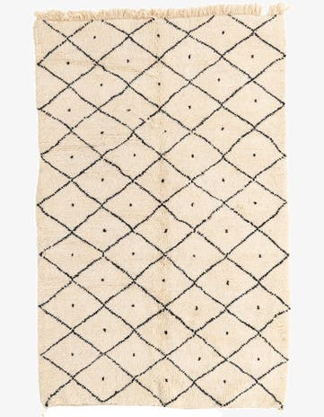 5' 4 x 8' 3 Hand Knotted Moroccan Wool Rug
