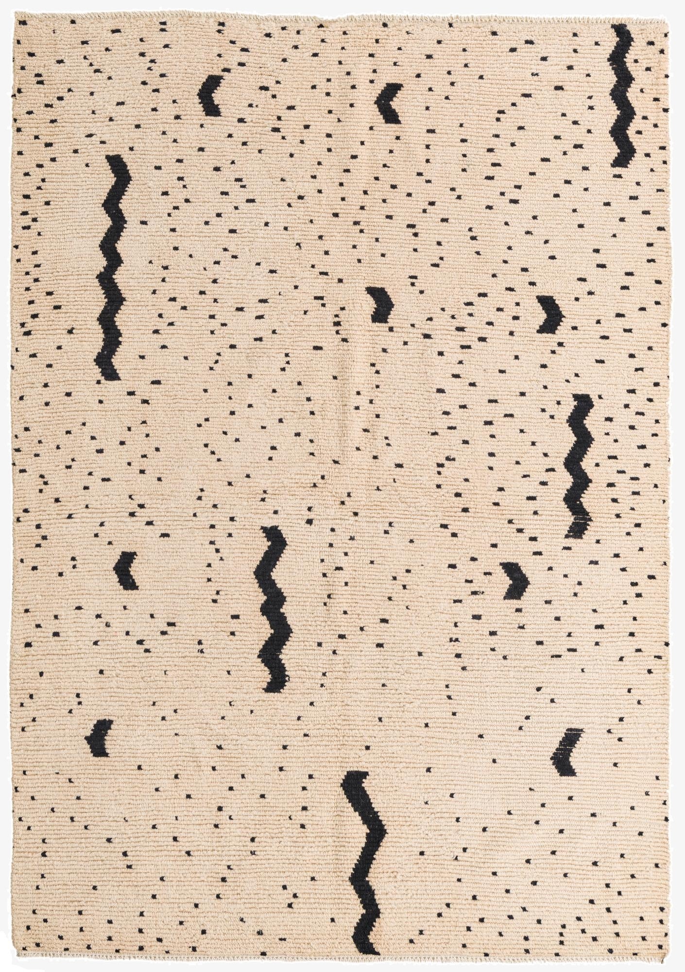 5' 5 x 8' 1  Hand Knotted Moroccan Wool Rug