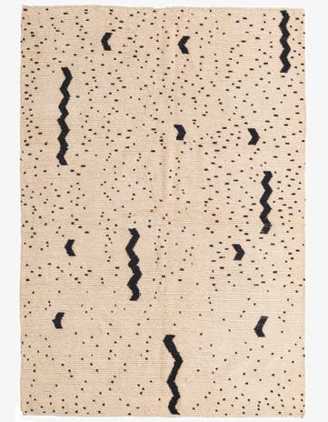 5' 5 x 8' 1 Hand Knotted Moroccan Wool Rug