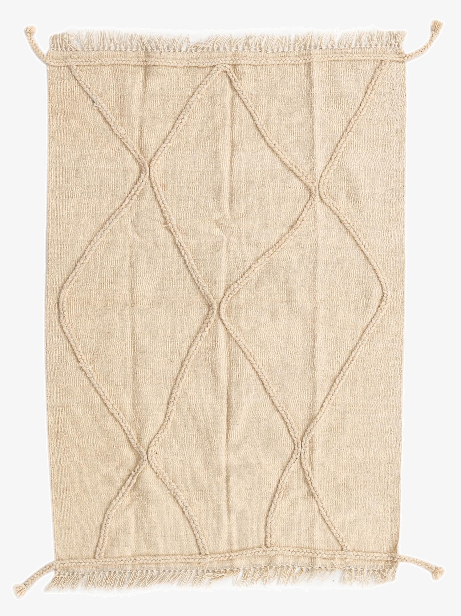 3' 4 x 5' 1  Hand Knotted Moroccan Wool Rug