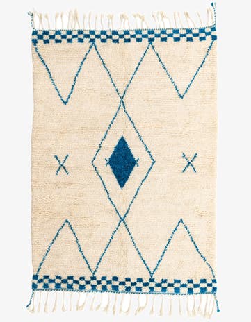 5' 4 x 7' 7 Hand Knotted Moroccan Wool Rug