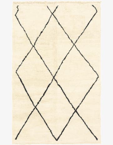 6' 2 x 9' 7 Hand Knotted Moroccan Wool Rug