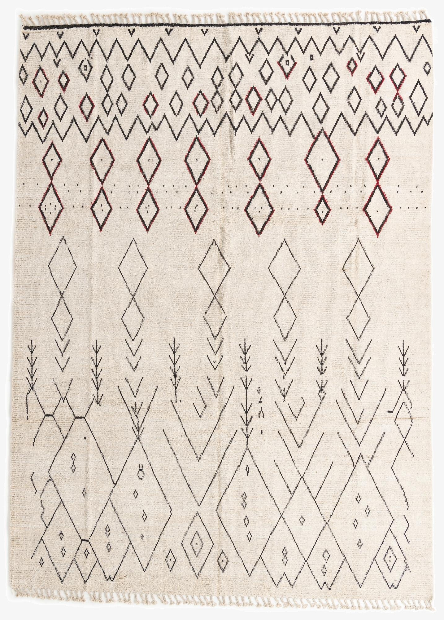 8' 9 x 12'  Hand Knotted Moroccan Wool Rug