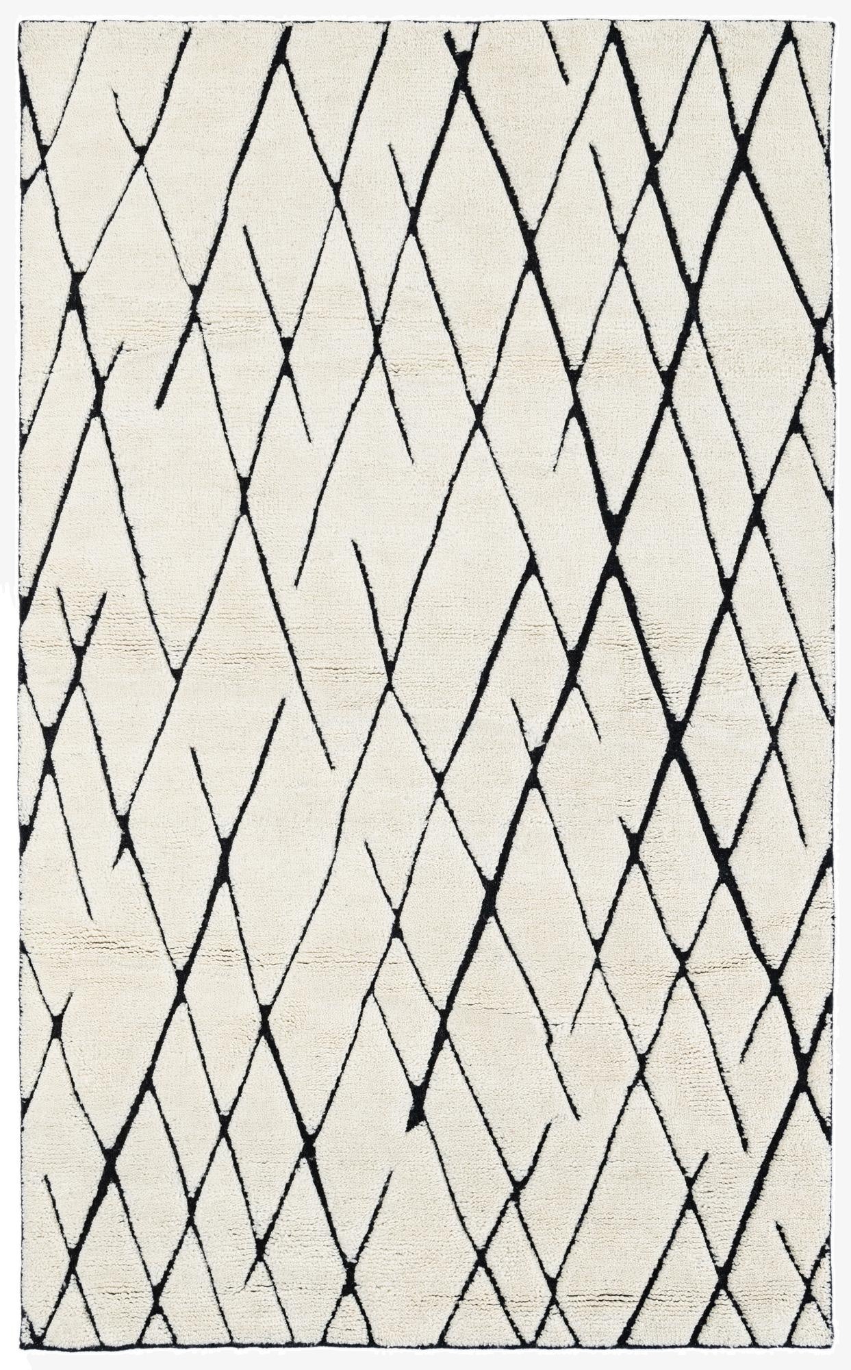 5' x 8'  Hand Knotted Moroccan Wool Rug