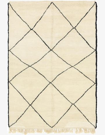 6' 8 x 9' 10 Hand Knotted Moroccan Wool Rug