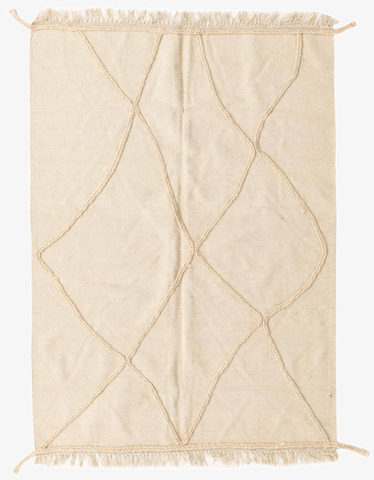 4' 3 x 6' 1  Hand Knotted Moroccan Wool Rug