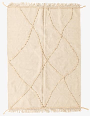 4' 3 x 6' 1 Hand Knotted Moroccan Wool Rug