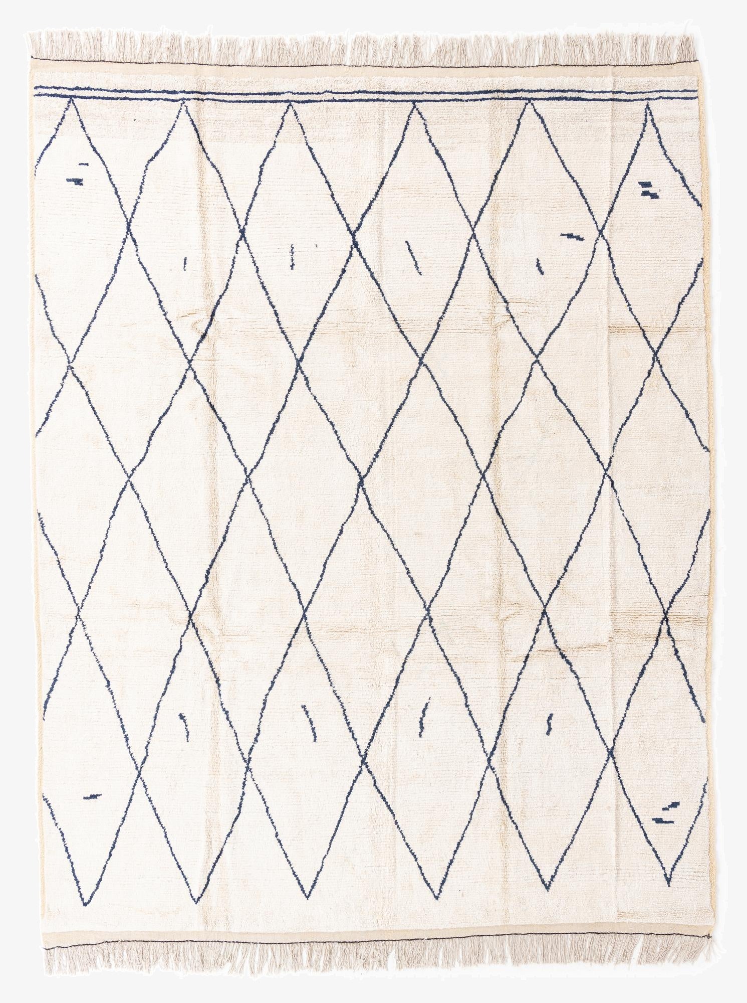 9' 4 x 12'  Hand Knotted Moroccan Wool Rug