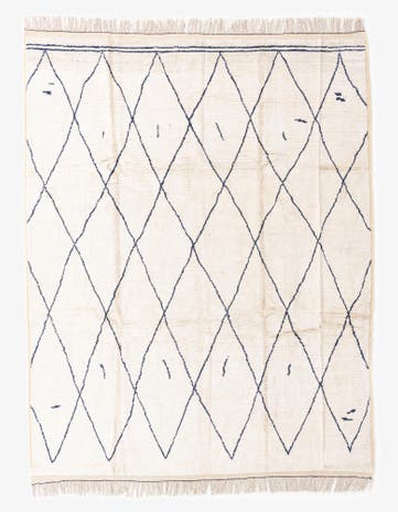 9' 4 x 12' Hand Knotted Moroccan Wool Rug