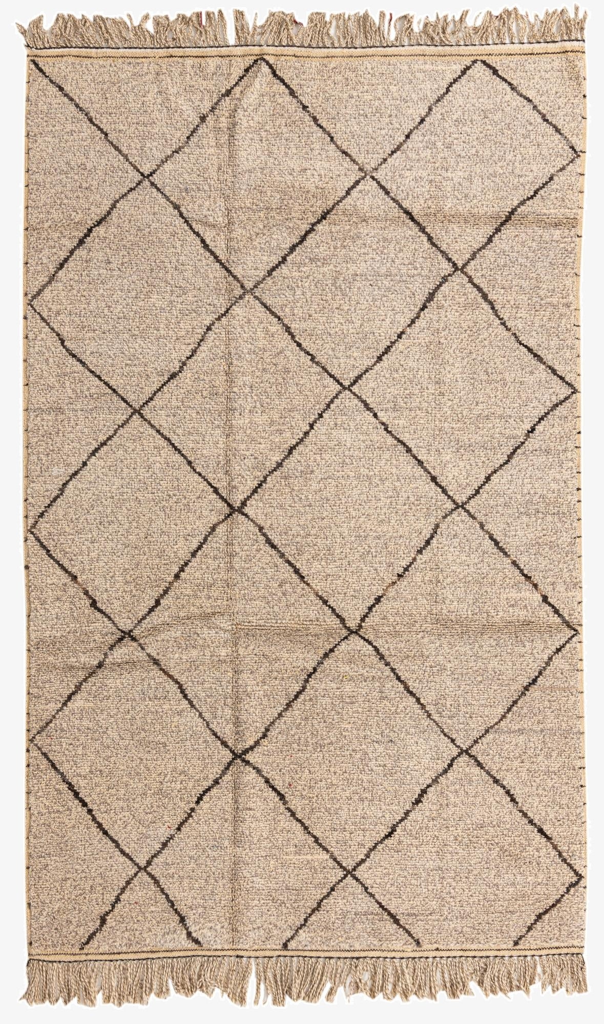 5' 11 x 9' 6  Hand Knotted Moroccan Wool Rug