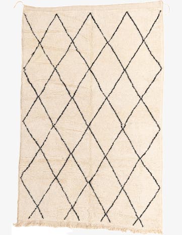 6' 5 x 10' Hand Knotted Moroccan Wool Rug