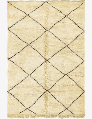 6' 5 x 10' 2 Hand Knotted Moroccan Wool Rug