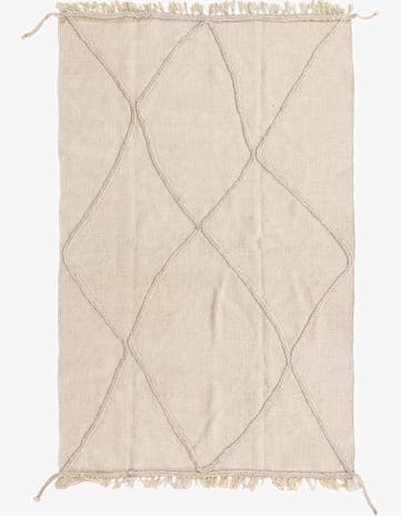 3' 4 x 5' 2 Hand Knotted Moroccan Wool Rug