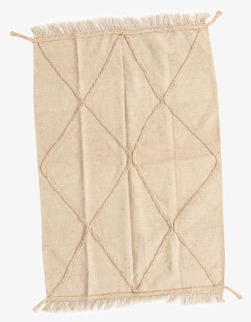 3' 4 x 4' 11 Hand Knotted Moroccan Wool Rug