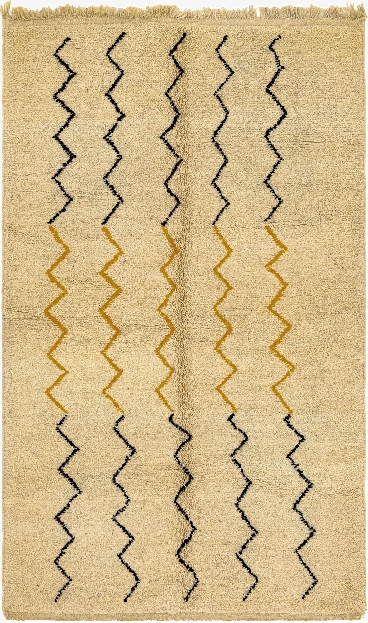 5' x 8' 5  Hand Knotted Moroccan Wool Rug