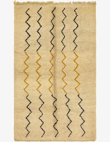 5' x 8' 5 Hand Knotted Moroccan Wool Rug