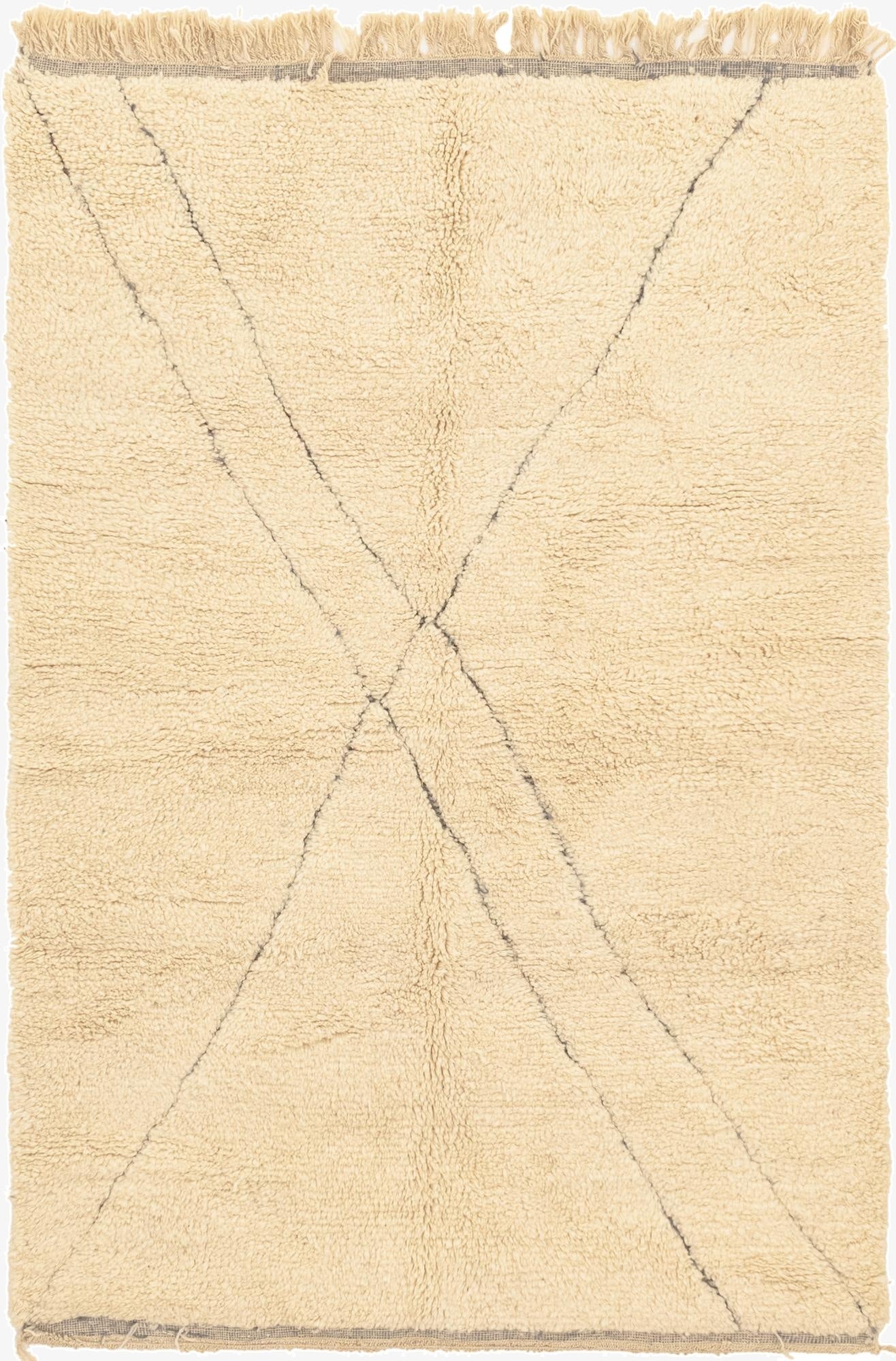 5' 3 x 8'  Hand Knotted Moroccan Wool Rug