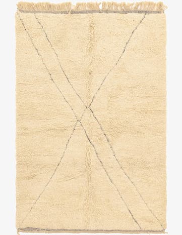 5' 3 x 8' Hand Knotted Moroccan Wool Rug