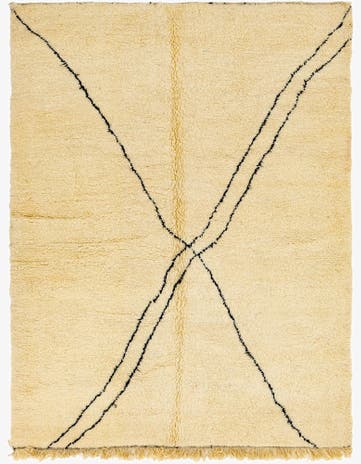 6' 11 x 9' 5 Hand Knotted Moroccan Wool Rug