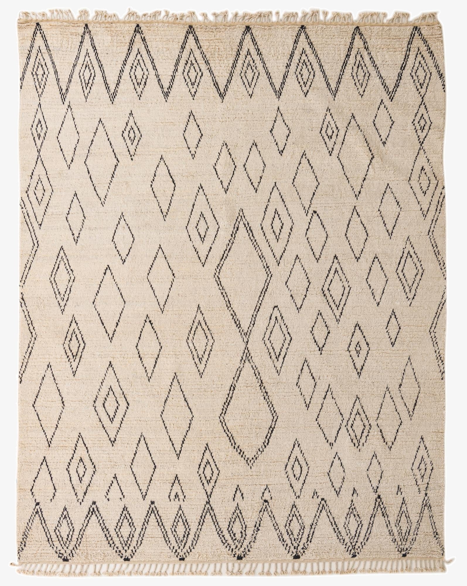 8' x 10' 2  Hand Knotted Moroccan Wool Rug
