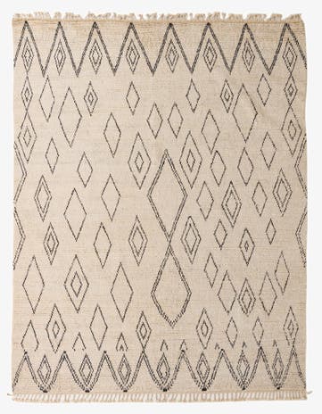 8' x 10' 2 Hand Knotted Moroccan Wool Rug