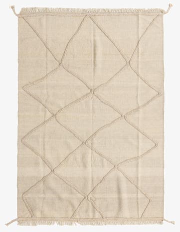 4' 1 x 5' 11 Hand Knotted Moroccan Wool Rug